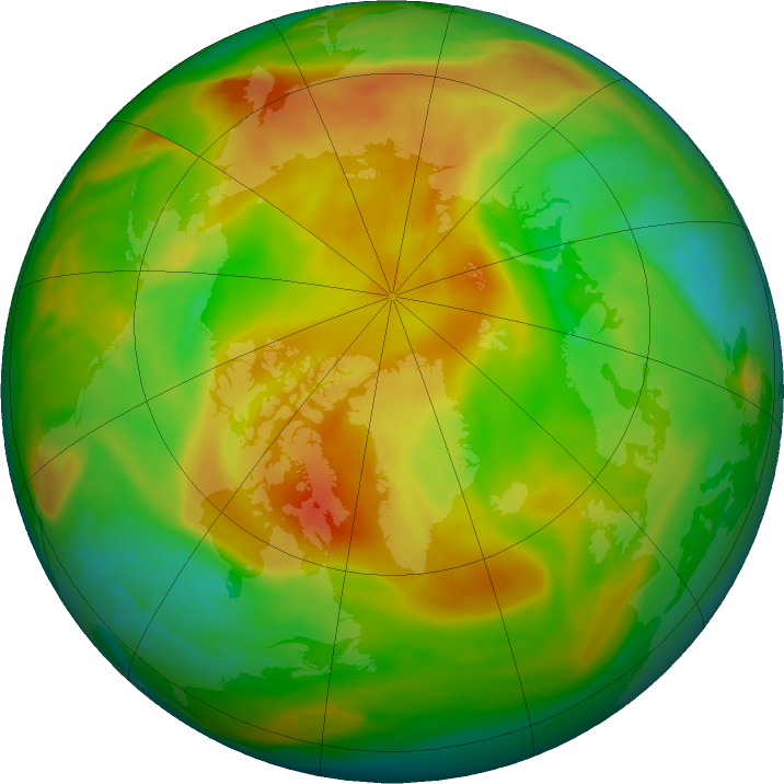 Arctic ozone map for 22 May 2021